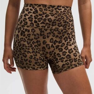 LULULEMON Align No Line High-Rise Short 4" True Leopard size 4